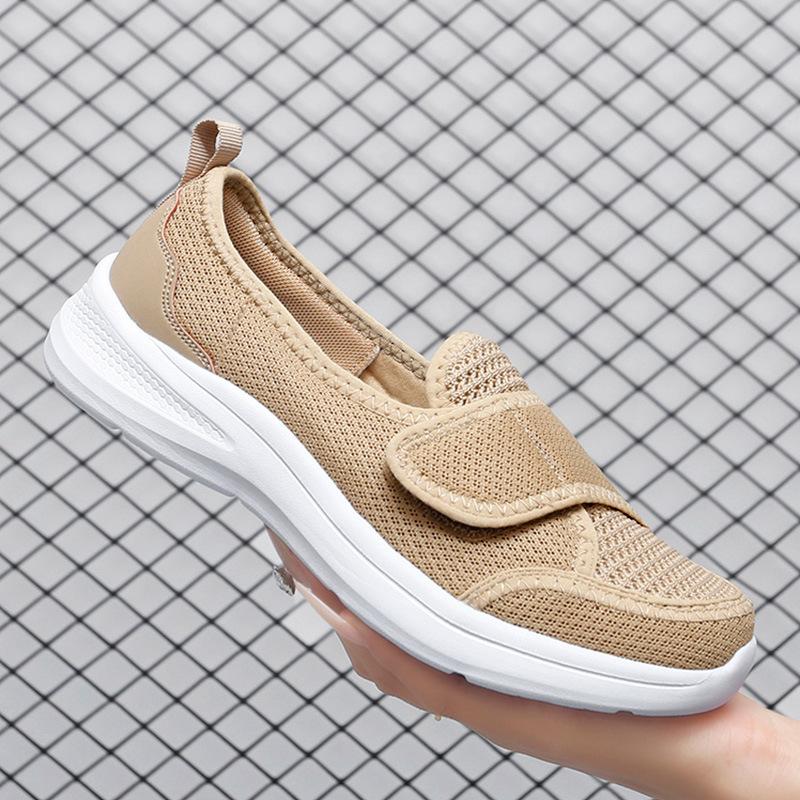 Spring and Autumn Women's Velcro Lightweight Fleece Warm Hiking Shoes Casual Fashion Wear-resistant Sneakers