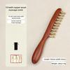 Head Meridians Massage Comb Copper Wood Meridians Comb Needling Guasha Scalp Relax Tools Long Hair Head Therapy Meridian Comb