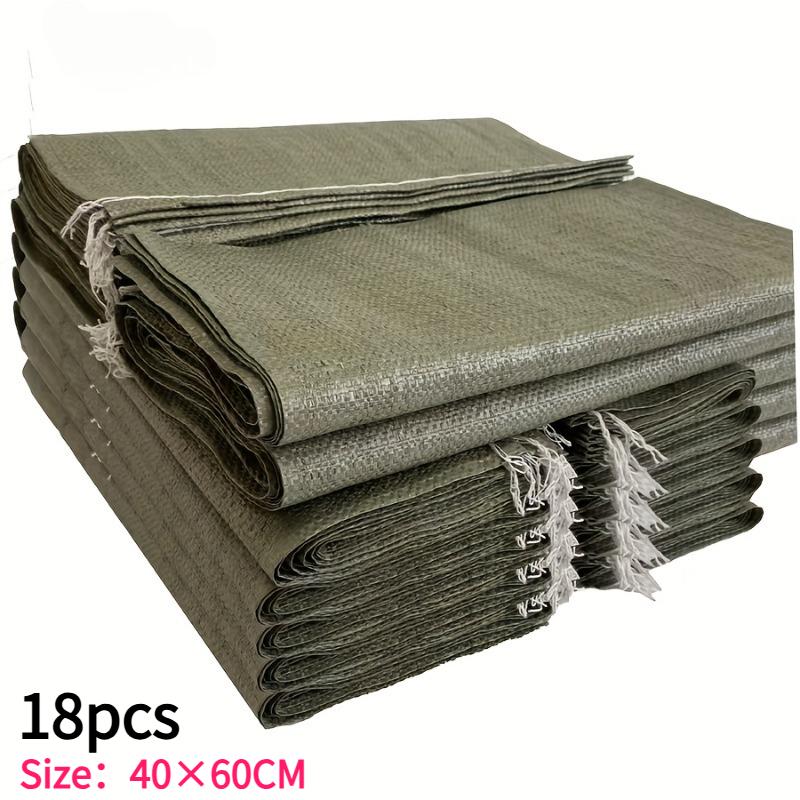 

18pcs Reusable Woven Storage Bags Durable Large Capacity Foldable for Clothes Garden Waste Logistics and Express Packaging Bags
