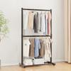 Freestanding Double-Tier Metal Clothes Rack