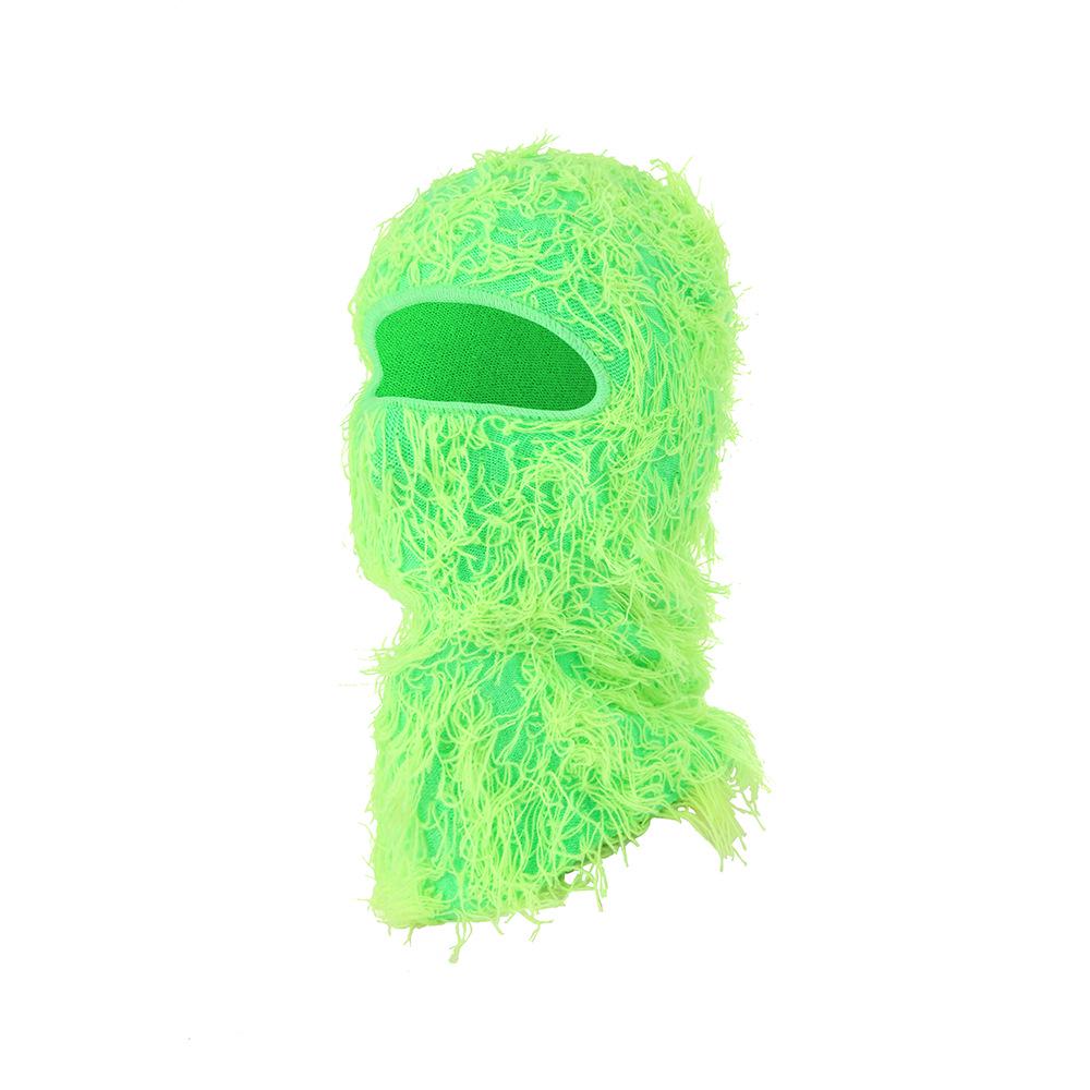 Single-Hole Knitted Prank Mask: Acrylic Yarn Balaclava for Outdoor Warmth