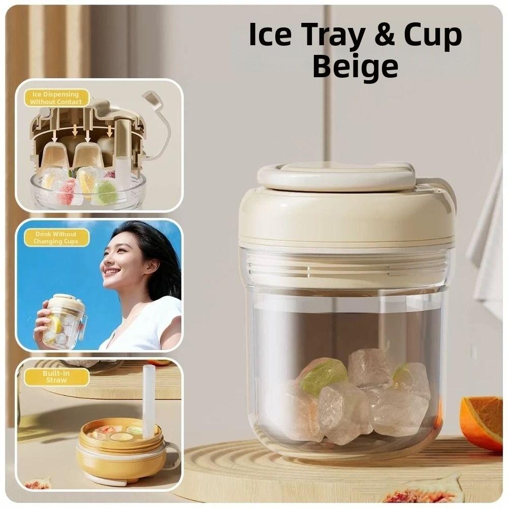 380ml Ice Cube Water Bottle Reusable Ice Mould Tray DIY Ice Cube Molds  Travel