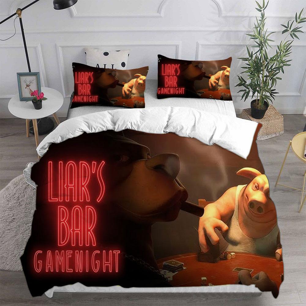 Liar's Bar Bedding Sets Quilt Bed Cover Comforter Duvet Cover Pillow Case 2-3 Pieces Sets Kids Adult Bedroom Decor
