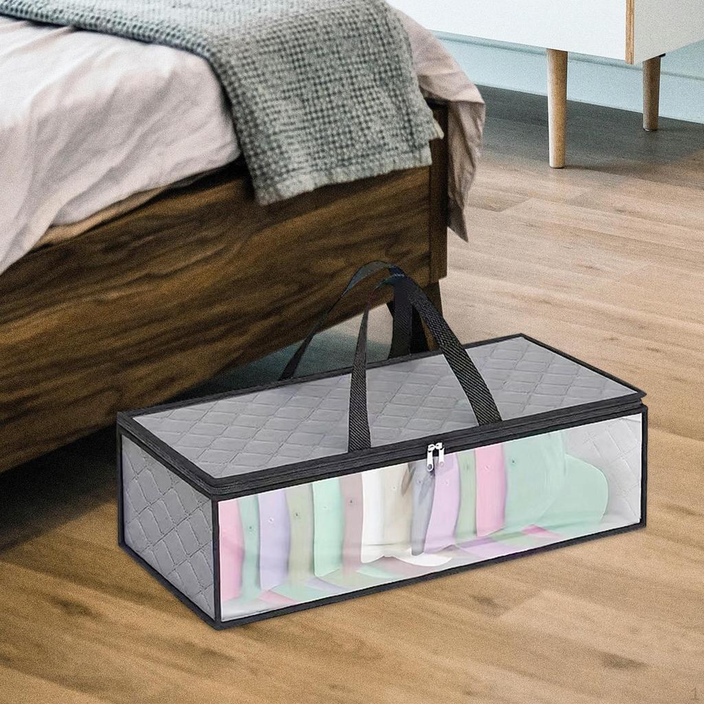 Aufbewahrungstasche für Kleidung, Decke, Baseballkappe, stabile Box mit Reißverschlüssen
