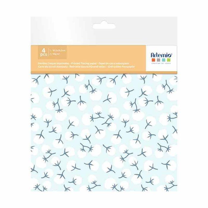 4 feuilles de calques - couleurs naturelles