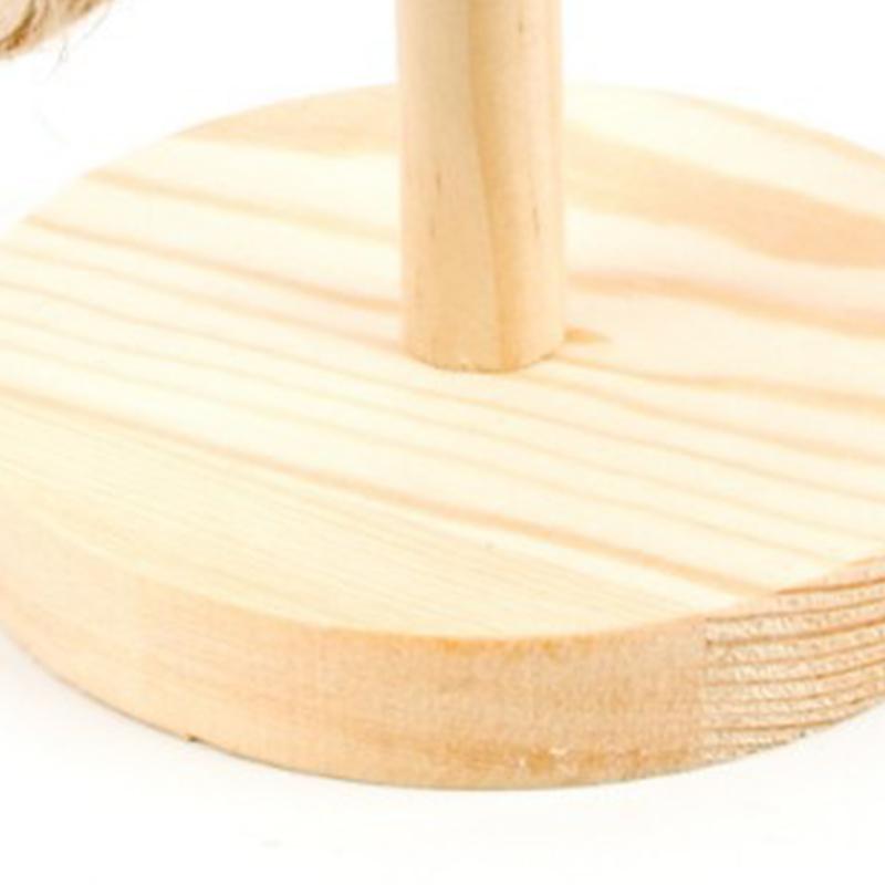 Wood Parrot Bird Stand Natural Prevent Slipping Portable Interactive Bird Training Stand Perch for