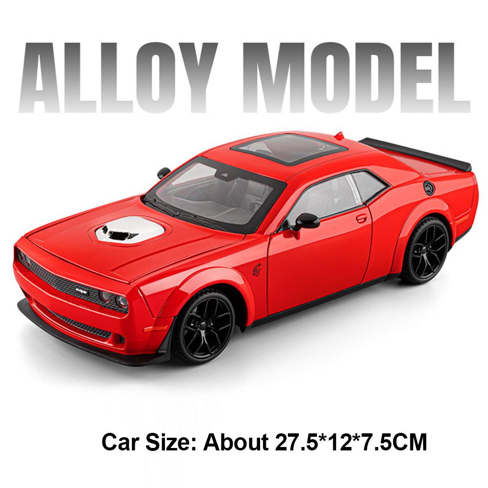 1:18 Hellcat 720S Car Toy Alloy Diecast Model Sound and Light Doors Opened Front Wheel Steering Vehices Birthday Gift for Friend