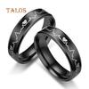 Electrocardiogram Stainless Steel Glow In The Dark Heart Rate Couple Finger Ring