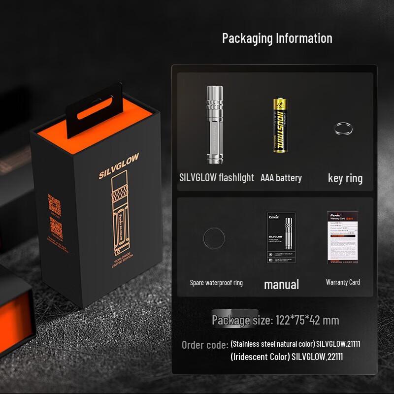 Fenix Silvglow Iridescent Mini Flashlight 10-Pack