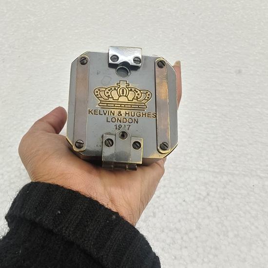 Brass Kelvin Hughes Compass London 1947 Collectible Marine Navigation Tool Explorer, Traveler History Enthusiast Thoughtful gift