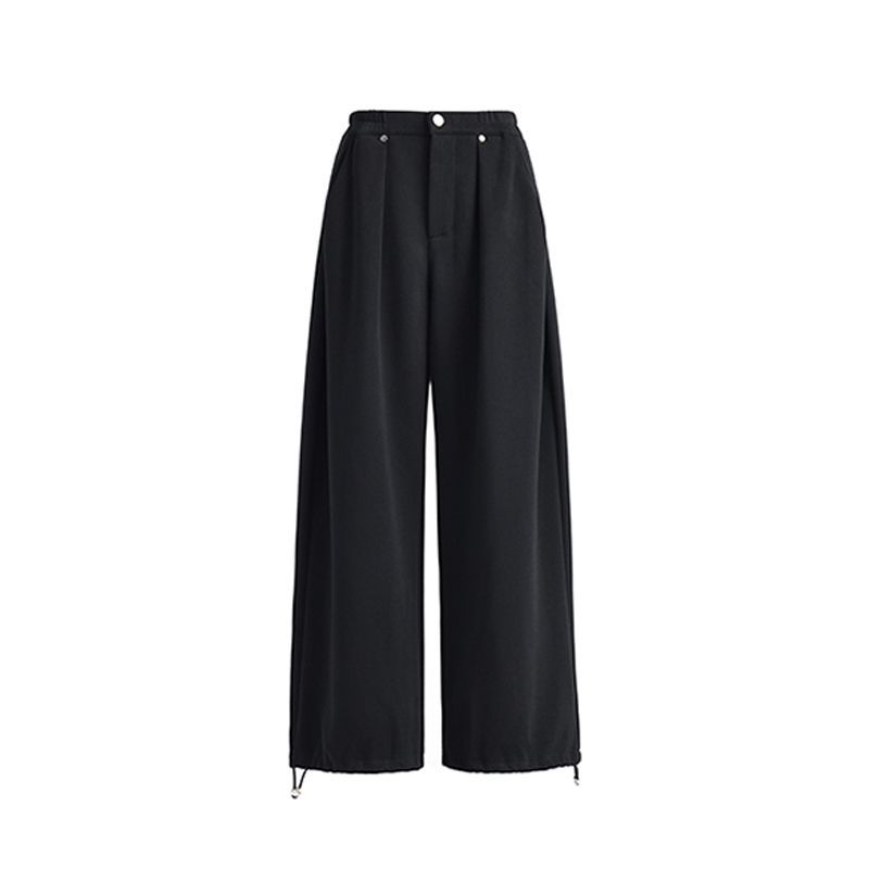 Spring Autumn Women's Solid Basic Sweat Pants Women Simple Y2K All Match Loose Wide Leg Stripes Trousers Vintage Oversize Streetwear Sports Bottoms