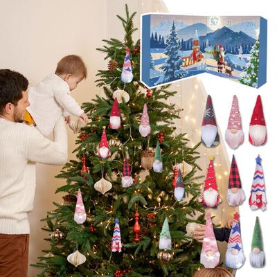 Christmas Gnomes Advent Calendar 2025 24 Days Countdown Box with Gnome Figures Festive Home Decorations