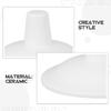 Mug Ceramic Tea Cover Porcelain Kettle Lid Drink Replacement Round Coffee White