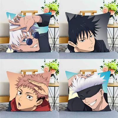 1PC Anime Jujutsu Kaisen Cool Pillow Case Square Bedroom Sofa Leisure Comfort Cushion Car Home Decoration Pillowcase 40x40
