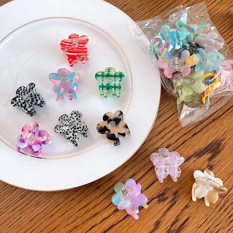 

Набор Шик 10 Мини-зажимов для волос с цветочным узором, изготовленных из прочного ацетата, для женщин