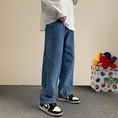 Straight Jeans Men's Summer American Design Loose Wide Leg High Street Jeans