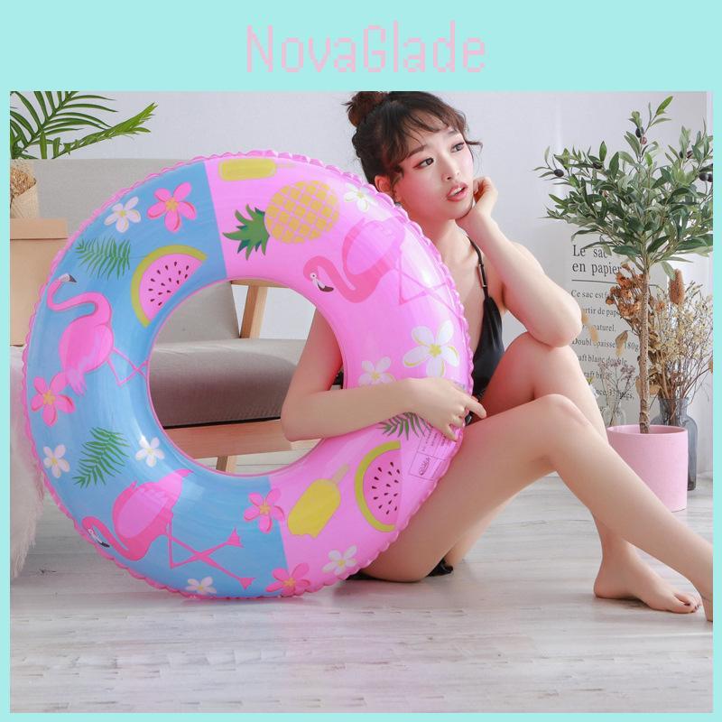Child Inflatable Firebird Shell Swim Ring Pvc Thickened Print Pattern Swimming Ring For Boy And Girl