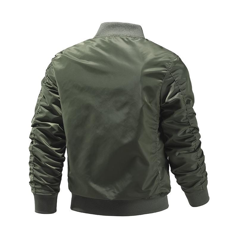 Retro MA1 Flight Jacket - Men's Military-Inspired Spring/Autumn Casual Baseball Outerwear