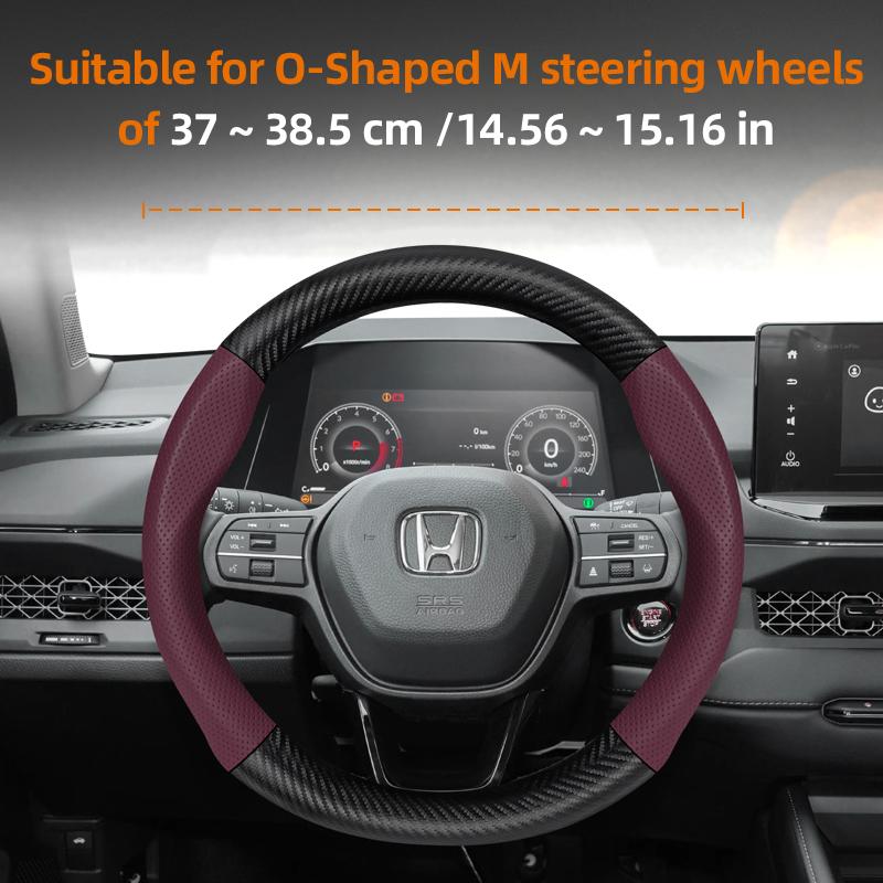 Suitable for k111 Breathable Leather Matte Carbon Fiber Texture Steering Wheel Cover Suitable for Civic Fit 8Th Gen 8 City Accord 9 10 111k