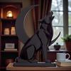 3D Printed Wolf Moon Statues Creative Decorative Wolf Ornaments  Home Decoration