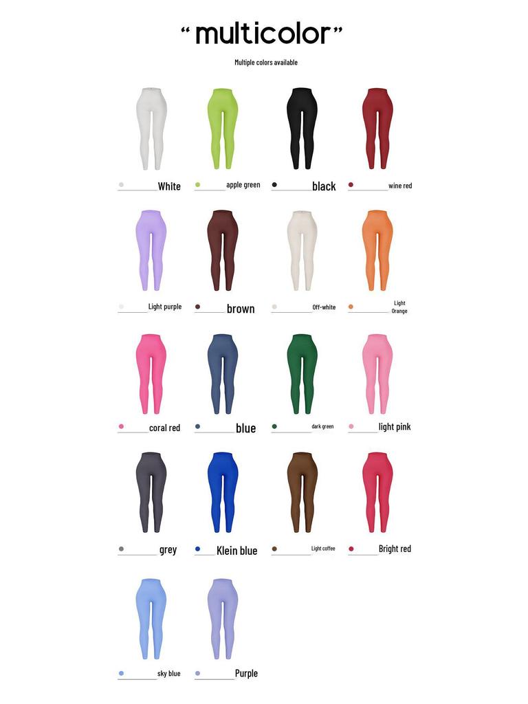 Baoshun Seamless High-Waisted Ribbed Yoga Fitness Leggings