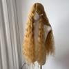 Goldgelbe Flauschige Wollrolle Mechanismus Synthetische Perücke | Europäische und Amerikanische Retro Lolita Super Lange Haarabdeckung
