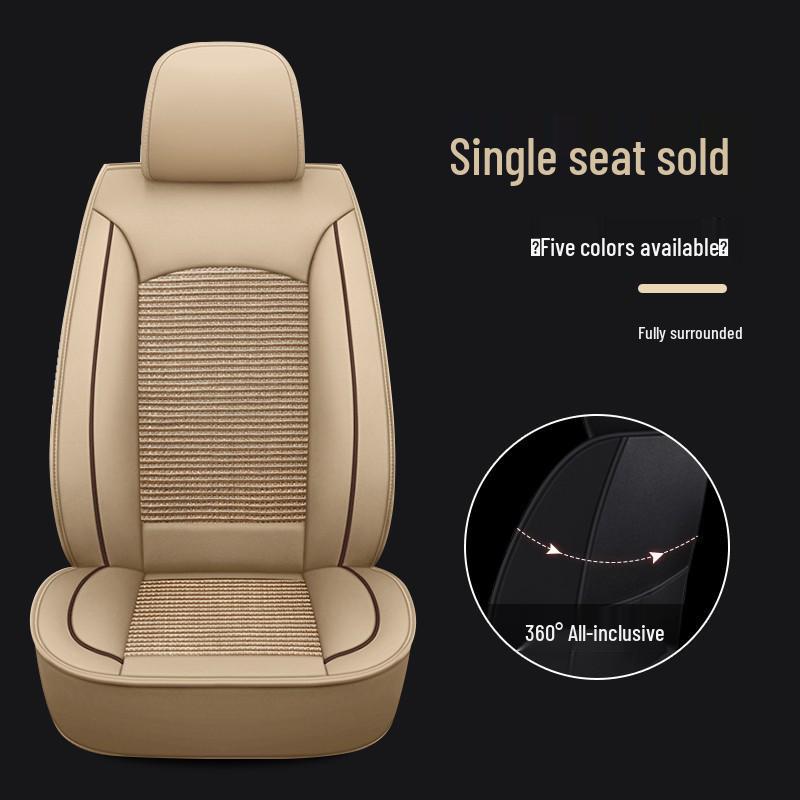 Uniwersalny Pokrowiec na Fotel Samochodowy Pełny Oplot dla Kierowcy i Współkierowcy - Na Wszystkie Pory Roku, Pasuje do Sedana, SUV-a, Pickupa, Vana