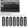 7pcs Black Car Front Bumper Mesh Grille Fits for Jeep Wrangler JK 20072017