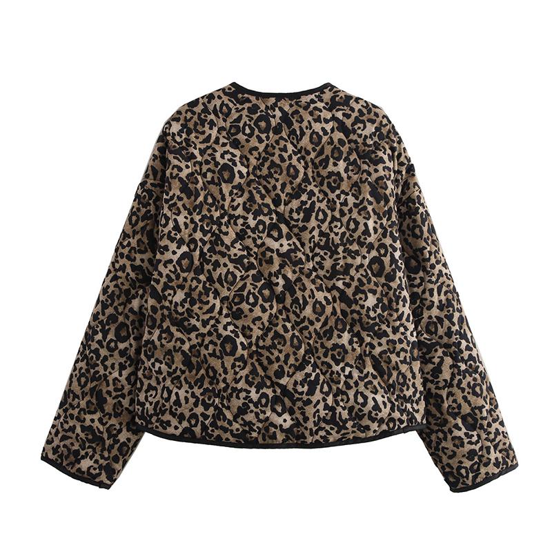 Women Fashion With Pockets Printed Single Breasted Jackets Vintage O-Neck Long Sleeves Female Chic Lady Outfits