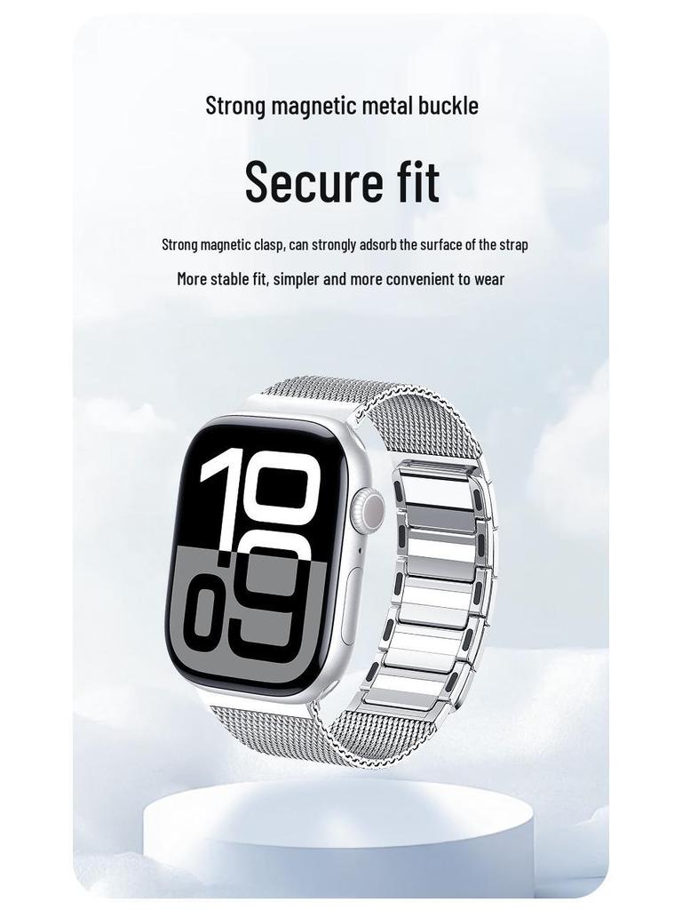 Apple Watch Stainless Steel Magnetic Strap - Compatible with iWatch and Ultra2