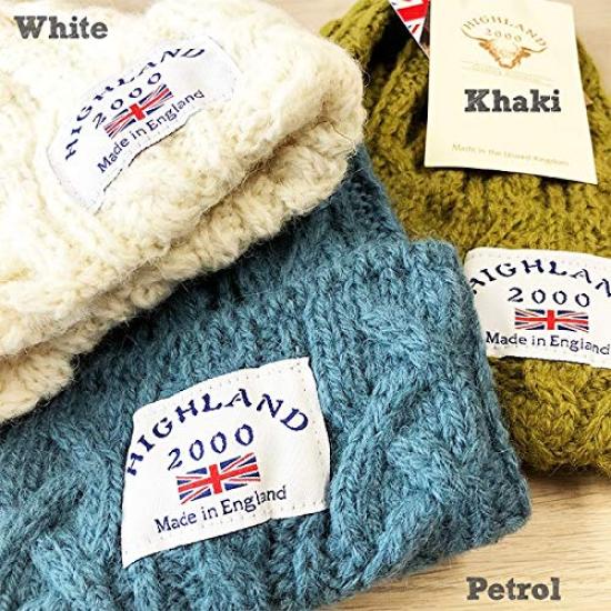 Knit hat Alpaca material [Highland 2000] 80% (Free size, Khaki)