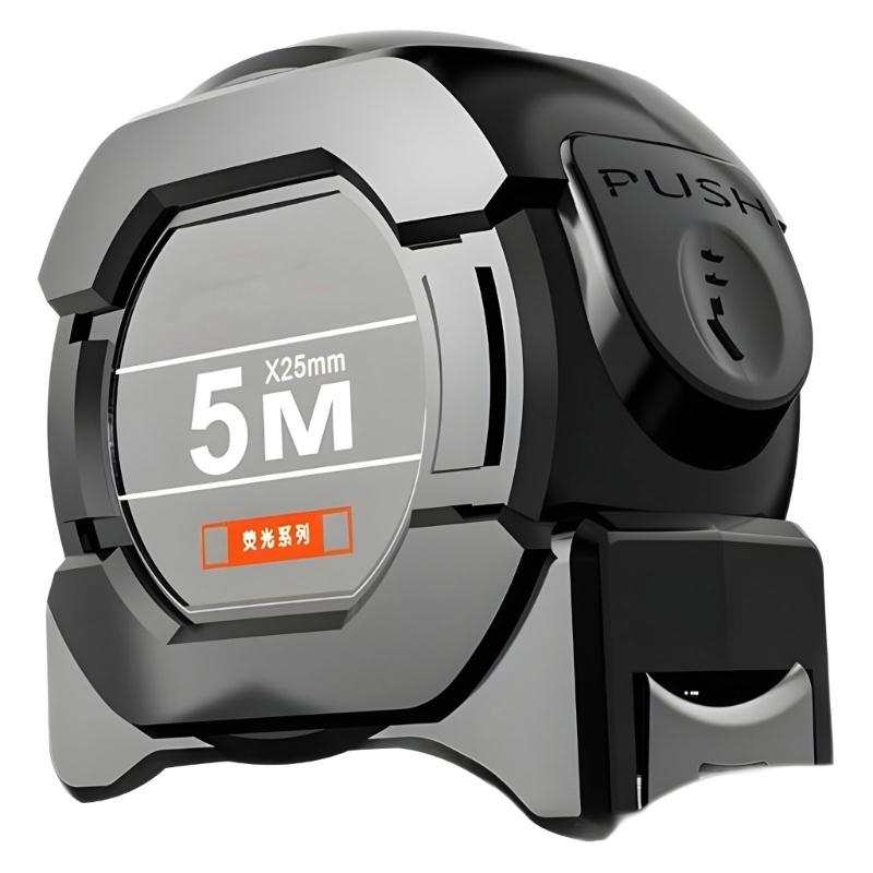 5/7.5/10m Self Locking Fluorescent Tape Measure Easy Reading Tape Measure Auto Locking Tape Measure Dark Night Fluorescent