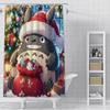 Jdj32Cute T-Totoros Shower Curtain Waterproof Polyester Fabric Paint Colorful Bath Curtains Home Bathroom Decor Curtain With3M