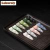 Mountain Shape Lake Stone Pen Holder Teapot Cover Holder Aesthetic Cover Frame Lid Bracket Zisha Pot Lid Shelf for Tea Ornaments