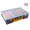 Vidaxl Organizer, 2 Pcs, With Removable Dividers, 360X250X85 Mm, Pp