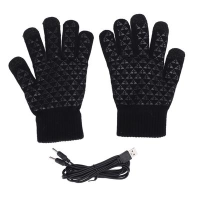 1 Paar USB-beheizte Handschuhe Winter Warme Beheizte Handschuhe Verdickte Touchscreen-Handschuhe für Büroangestellte