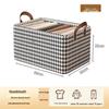 Houndstooth Foldable Steel Frame Clothes Storage Box