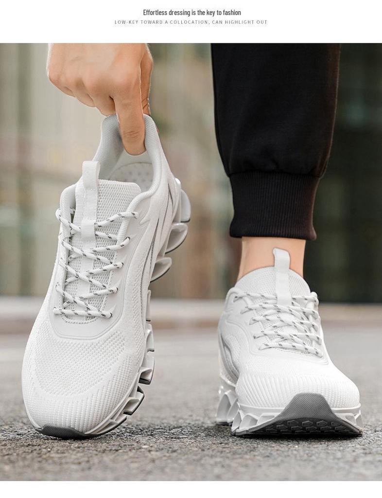 Pantofi de alergare cu lamă pentru bărbați 2025 toamnă - Plasă Flyknit, Respirabili, Mărimi mari, Adidași sport casual