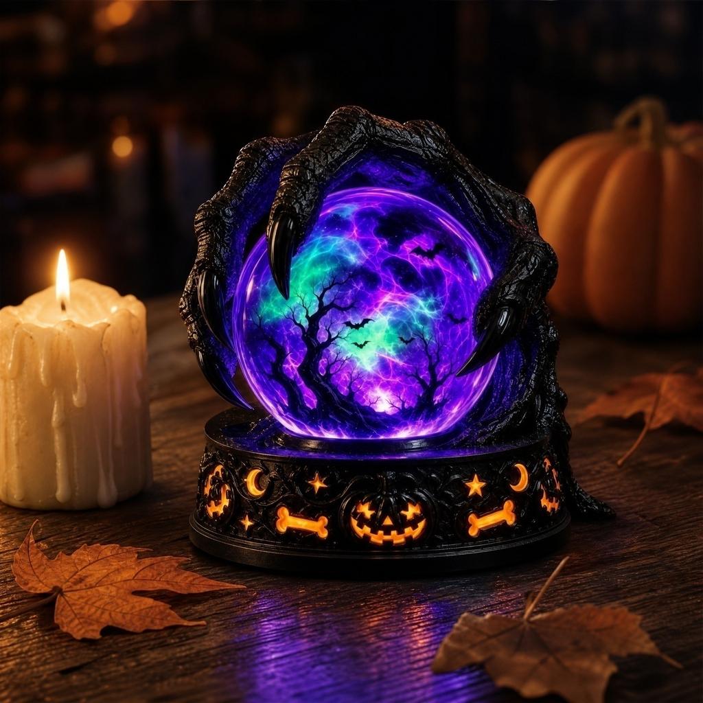 Halloween Witch Ball Light with