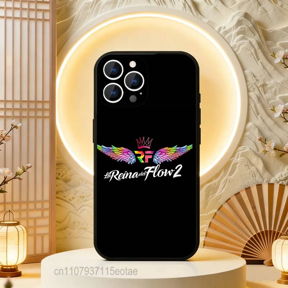 Queen of Flow La Reina Del Flow  Phone Case Silicone Soft For IPhone 16,17,15,11,13,12,14,Mini,Pro,Max,Plus,Air,E Black