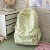 Backpack Women's Fashion Plaid Backpack Junior High School High School Student School Bag Lightweight Backpack