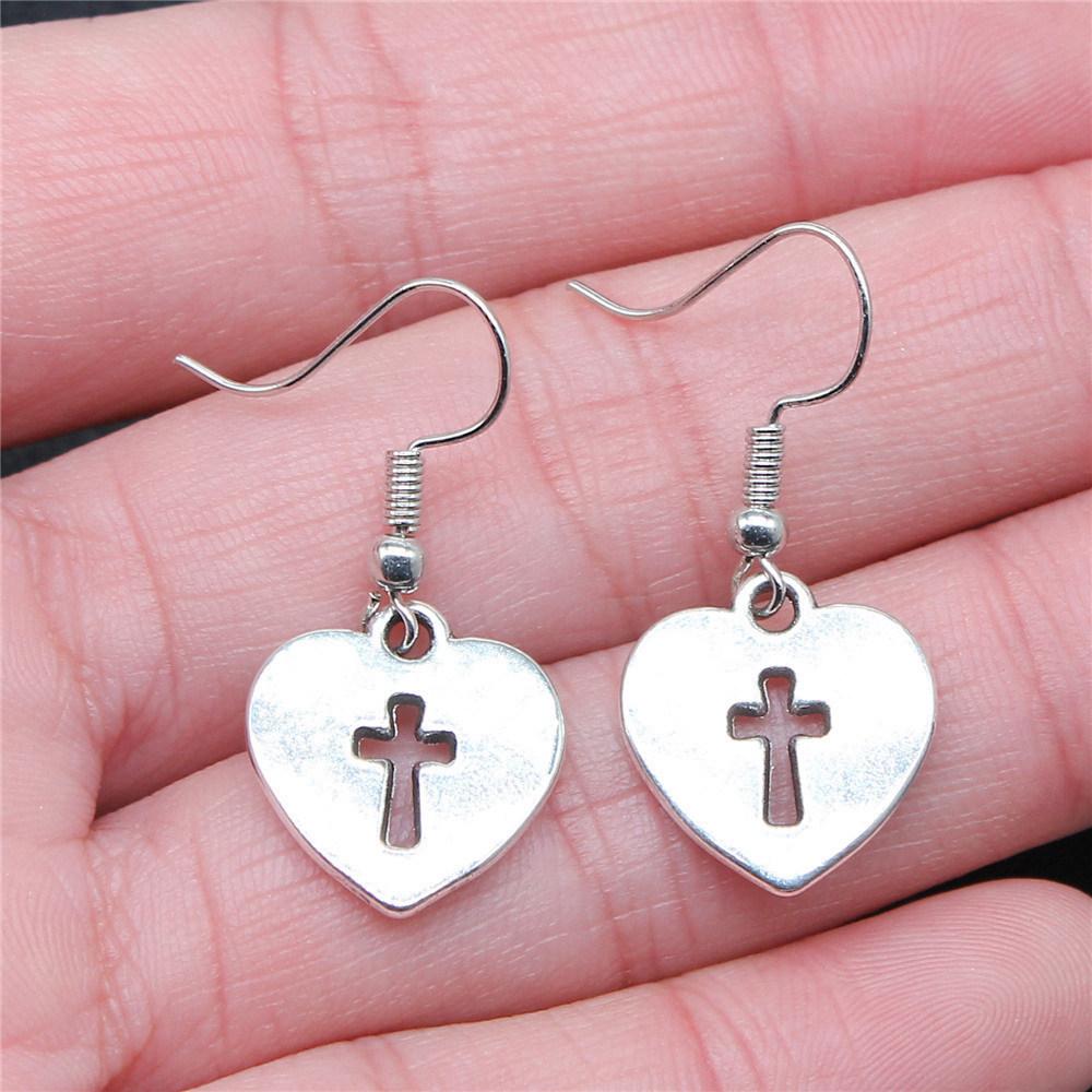 Casual Handmade Cross Amulet Drop Earrings Thoughtful Friendship Gift for Office Wear