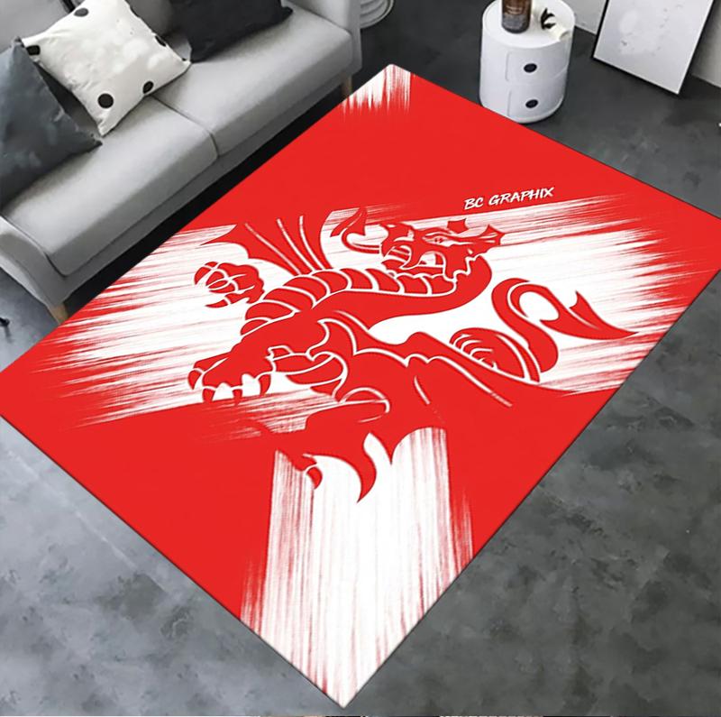 Y Ddraig Goch Carpet Rug For Living Room Bedroom Home Sofa Decorationkids Play Nonslip Floor Mat