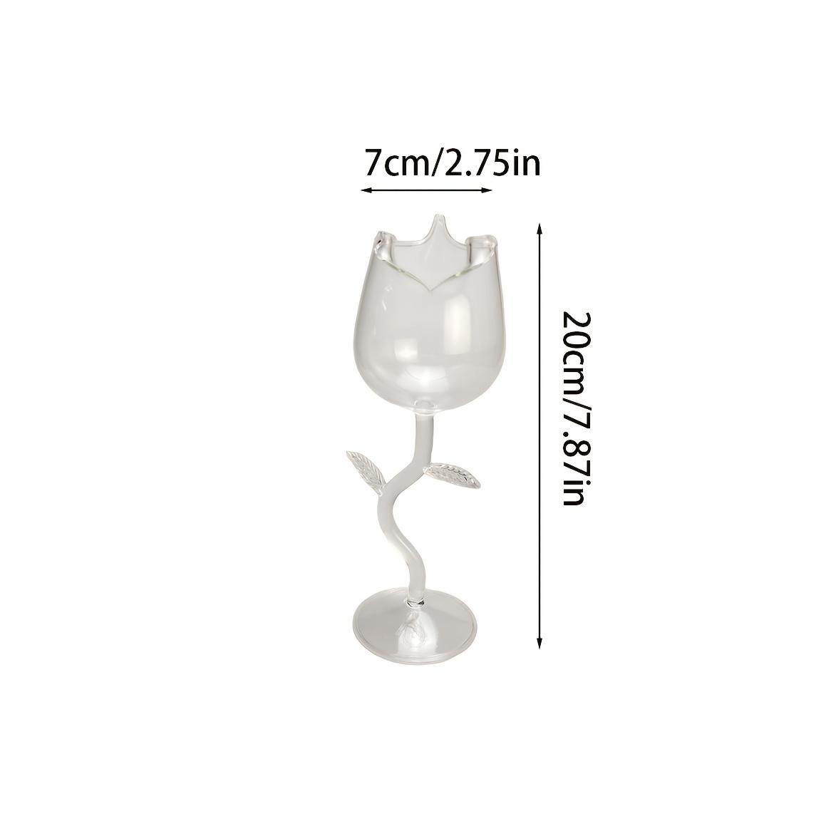 

Romantic Rose-Shaped Glass Wine Glasses Drinkware Home Kitchen Bar Party Cocktail Glasses Decorative Beverage Cup Tableware Gift