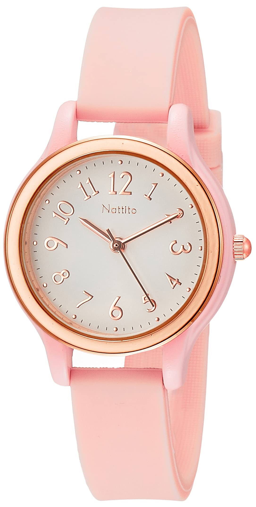 

Часы аналоговые повседневные часы Madre силиконовый ремень белый циферблат розовый [Fieldwork] YM023-3 женские