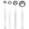 Uxcell 4-Piece Measuring Spoon Set: 14 12 1 1-12 TeaspoonTablespoon, 304 Stainless Steel, Individually Packaged, Small Square Bowl, Long Handle