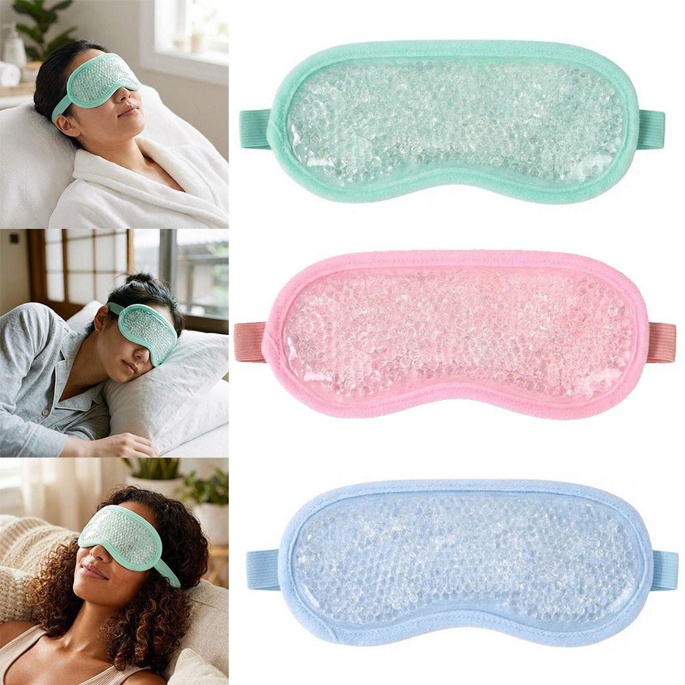 PVC Gel Eye Mask Reusable Beads Gel Sleep Mask Relaxation Cooling Sleep Mask  Compress Puffy Eyes