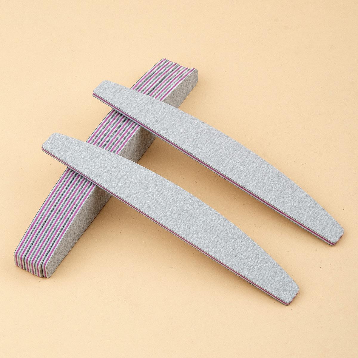 

Half-Moon Double-Sided Nail File 100/180 Grit - Washable, Non-Shedding
