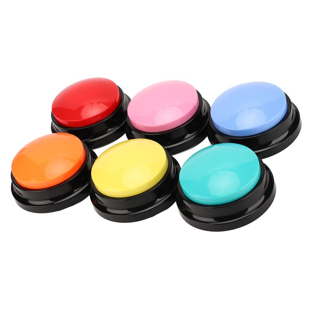 6pcs Dog Record Button Multifunction Portable 30 Seconds Record Talking Buttons for Cats Dogs Pets