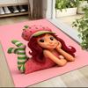 1Pc Strawberry Shortcake'S Sweet Adventure Carpet Rug Customizable Soft Washable Antislip Home Living Room Sofa Mats Personalized Rug 0917257